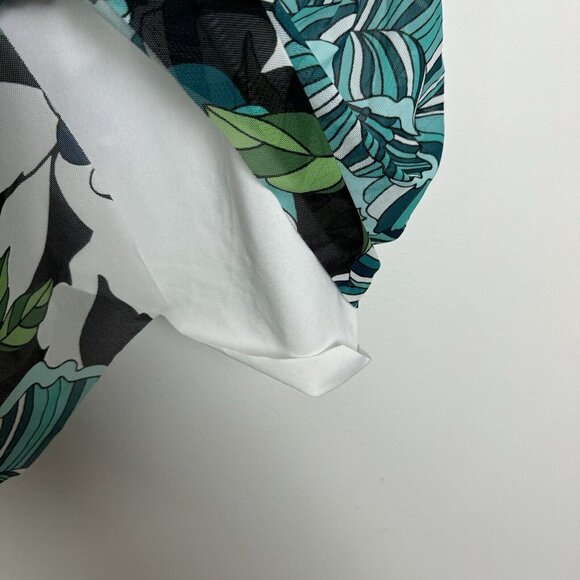 Beach House Swim Blue Tropical Floral Tankini Top Woman’s Plus 24w UPF 50+ - Picture 2 of 7